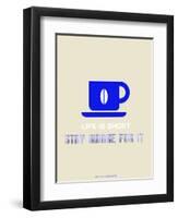 Coffee Poster Blue-NaxArt-Framed Art Print