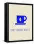 Coffee Poster Blue-NaxArt-Framed Stretched Canvas