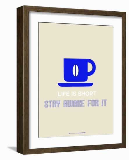 Coffee Poster Blue-NaxArt-Framed Art Print