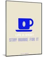 Coffee Poster Blue-NaxArt-Mounted Art Print