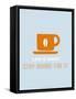 Coffee Poster Orange-NaxArt-Framed Stretched Canvas