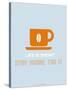 Coffee Poster Orange-NaxArt-Stretched Canvas