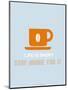 Coffee Poster Orange-NaxArt-Mounted Art Print