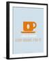 Coffee Poster Orange-NaxArt-Framed Art Print