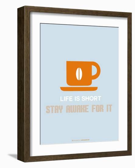 Coffee Poster Orange-NaxArt-Framed Art Print