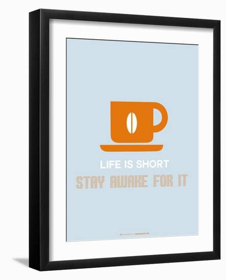 Coffee Poster Orange-NaxArt-Framed Art Print