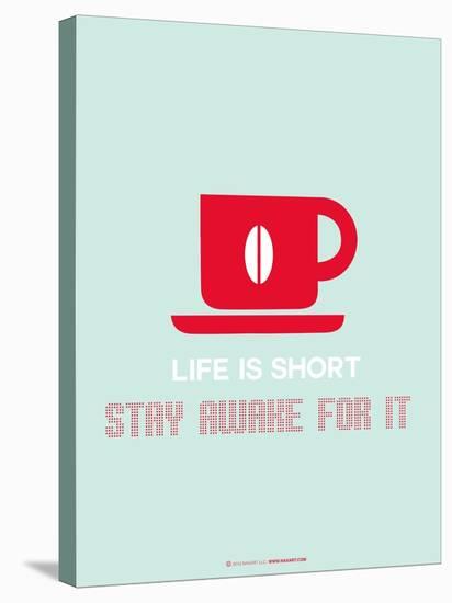 Coffee Poster Red-NaxArt-Stretched Canvas