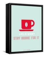 Coffee Poster Red-NaxArt-Framed Stretched Canvas