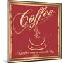 Coffee Poster-snoopgraphics-Mounted Art Print