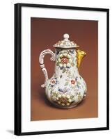 Coffee Pot, Ca 1760, Polychrome Maiolica, Perhaps from Pasquale Rubati Manufacture, Milan, Italy-null-Framed Giclee Print