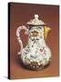 Coffee Pot, Ca 1760, Polychrome Maiolica, Perhaps from Pasquale Rubati Manufacture, Milan, Italy-null-Stretched Canvas