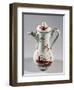 Coffee Pot Decorated with Landscape and Insects, Majolica-null-Framed Giclee Print