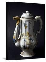 Coffee Pot, Maiolica, Castelli Manufacture, Abruzzo, Italy-null-Stretched Canvas