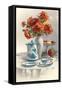 Coffee Pot with Chyrsanthemums-null-Framed Stretched Canvas