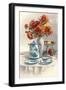 Coffee Pot with Chyrsanthemums-null-Framed Art Print