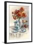 Coffee Pot with Chyrsanthemums-null-Framed Art Print