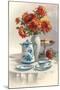 Coffee Pot with Chyrsanthemums-null-Mounted Art Print