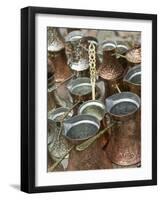 Coffee Pots, Bascarsija Ottoman Era, Sarajevo, Bosnia & Hercegovina-Walter Bibikow-Framed Photographic Print