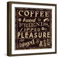 Coffee Quote II-Pela Design-Framed Art Print