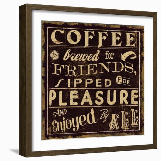 Coffee Quote II-Pela Design-Framed Art Print