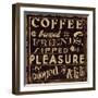 Coffee Quote II-Pela Design-Framed Premium Giclee Print
