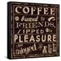 Coffee Quote II-Pela Design-Framed Stretched Canvas