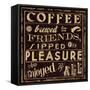 Coffee Quote II-Pela Design-Framed Stretched Canvas