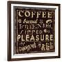 Coffee Quote II-Pela Design-Framed Art Print