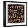 Coffee Quote II-Pela Design-Framed Art Print