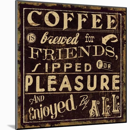 Coffee Quote II-Pela Design-Mounted Art Print