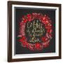 Coffee - Red and Gold on Black-Cat Coquillette-Framed Giclee Print