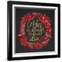 Coffee - Red and Gold on Black-Cat Coquillette-Framed Giclee Print