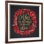 Coffee - Red and Gold on Black-Cat Coquillette-Framed Giclee Print