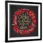 Coffee - Red and Gold on Black-Cat Coquillette-Framed Giclee Print