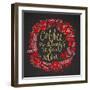 Coffee - Red and Gold on Black-Cat Coquillette-Framed Giclee Print