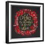 Coffee - Red and Gold on Black-Cat Coquillette-Framed Giclee Print