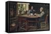 Coffee rest break 1900-Harald Oscar Sohlberg-Framed Stretched Canvas