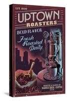 Coffee Roasters - Vintage Sign-Lantern Press-Stretched Canvas