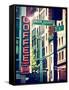 Coffee Shop Bar Sign, Union Square, Manhattan, New York, United States-Philippe Hugonnard-Framed Stretched Canvas