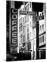 Coffee Shop Bar Sign, Union Square, Manhattan, New York, US, Old Black and White Photography-Philippe Hugonnard-Mounted Photographic Print