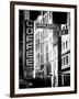 Coffee Shop Bar Sign, Union Square, Manhattan, New York, US, Old Black and White Photography-Philippe Hugonnard-Framed Premium Photographic Print