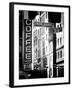 Coffee Shop Bar Sign, Union Square, Manhattan, New York, US, Old Black and White Photography-Philippe Hugonnard-Framed Premium Photographic Print