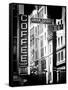 Coffee Shop Bar Sign, Union Square, Manhattan, New York, US, Old Black and White Photography-Philippe Hugonnard-Framed Stretched Canvas