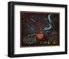 Coffee Shop Blackboard Ad-null-Framed Art Print