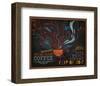 Coffee Shop Blackboard Ad-null-Framed Art Print