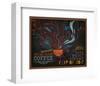 Coffee Shop Blackboard Ad-null-Framed Art Print