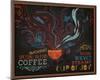 Coffee Shop Blackboard Ad-null-Mounted Art Print