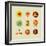 Coffee Shop Icons-cienpies-Framed Art Print