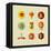 Coffee Shop Icons-cienpies-Framed Stretched Canvas