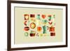 Coffee Shop Icons-cienpies-Framed Art Print